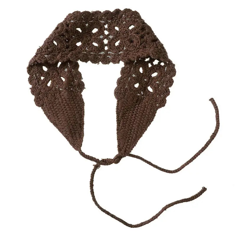 Solid Color Hollow Knitted Headbands