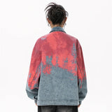 Weird Core Tie-dye Cowboy Denim Jacket