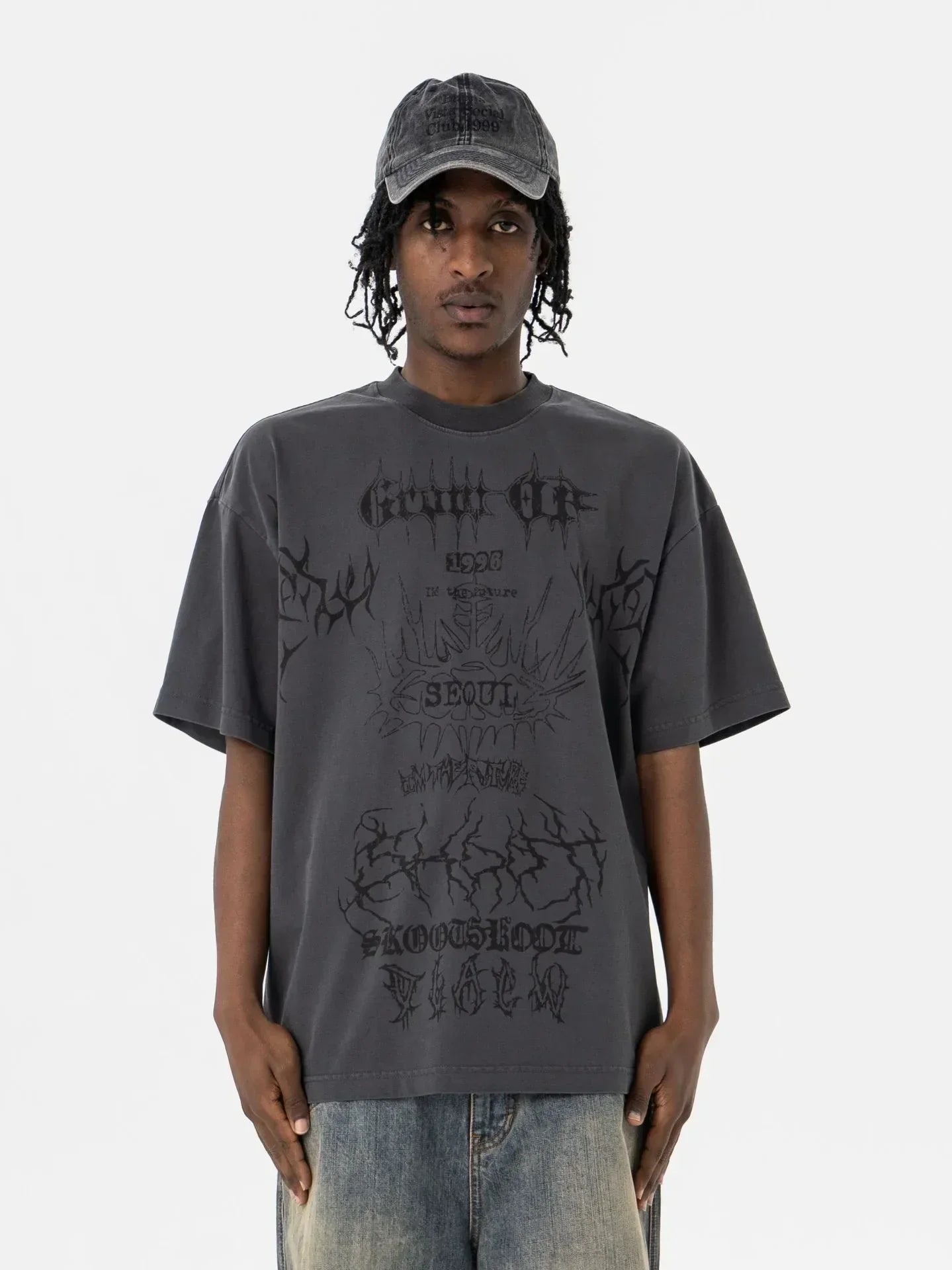 Stylish Printed Graphic Black T-Shirt