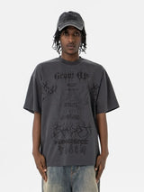 Stylish Printed Graphic Black T-Shirt