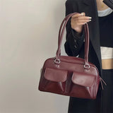 Y2K Chic Vintage Leather Handbag