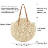 Grandma Aesthetic Woven Beach Shoulder Bag