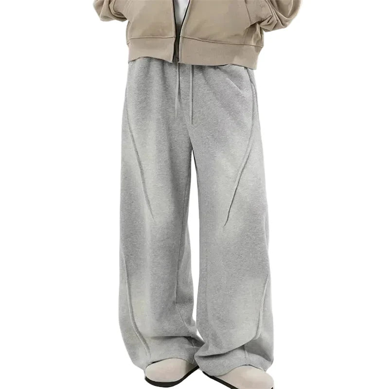 Vintage Pleated Straight Korean Pants