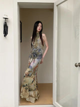Renaissance Oil Painting Maxi Dress