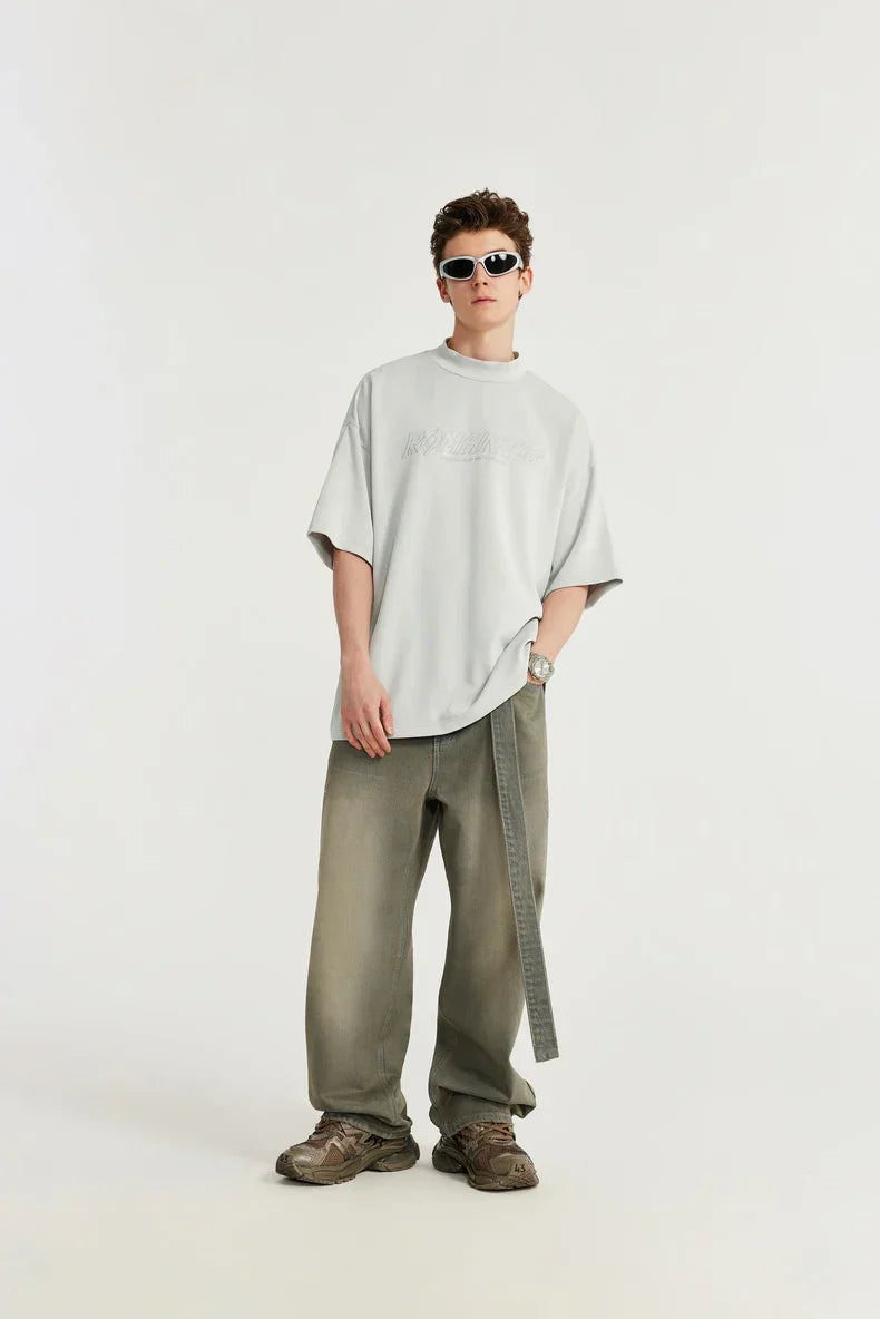 Vintage Washed Loose Fit Denim Jeans