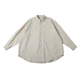 Camisa informal de algodón liso de corte holgado
