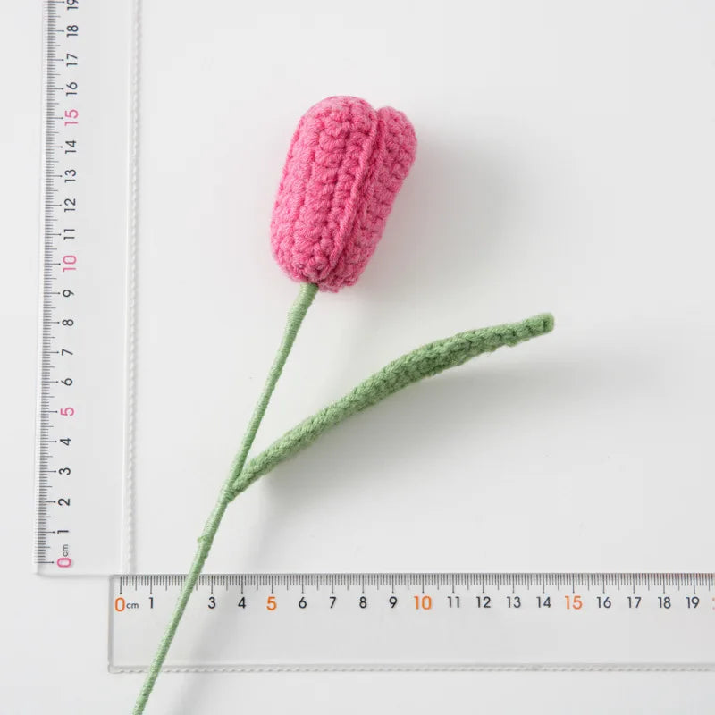 Vintage Tulips Crochet Flowers Handmade