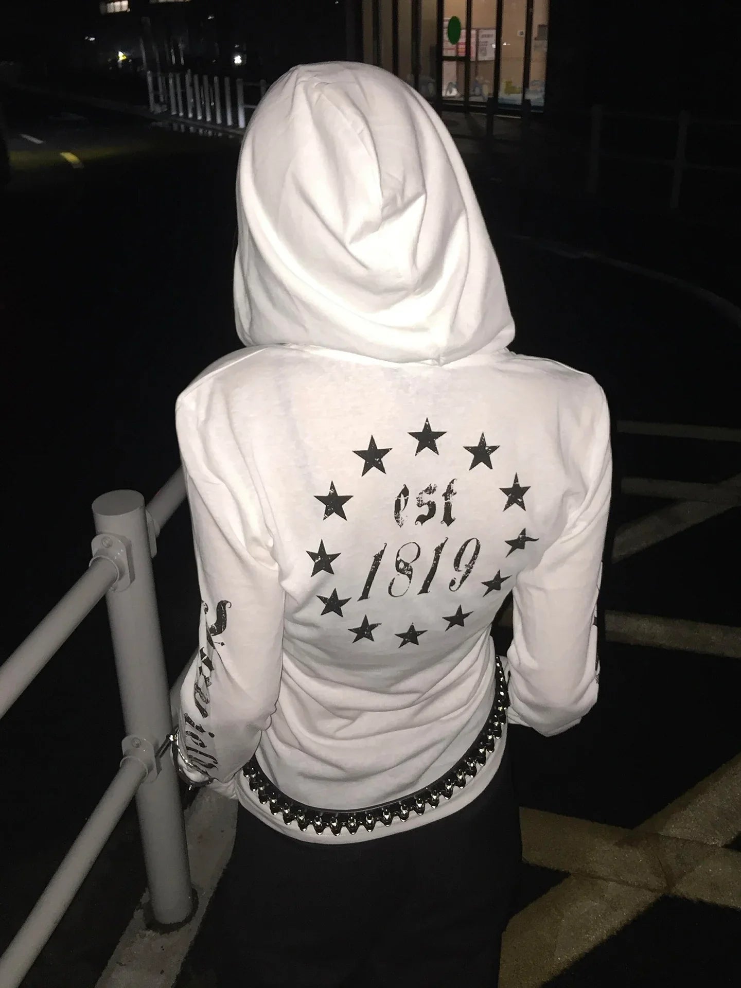 2000s Long Sleeve Gothic Hoodie