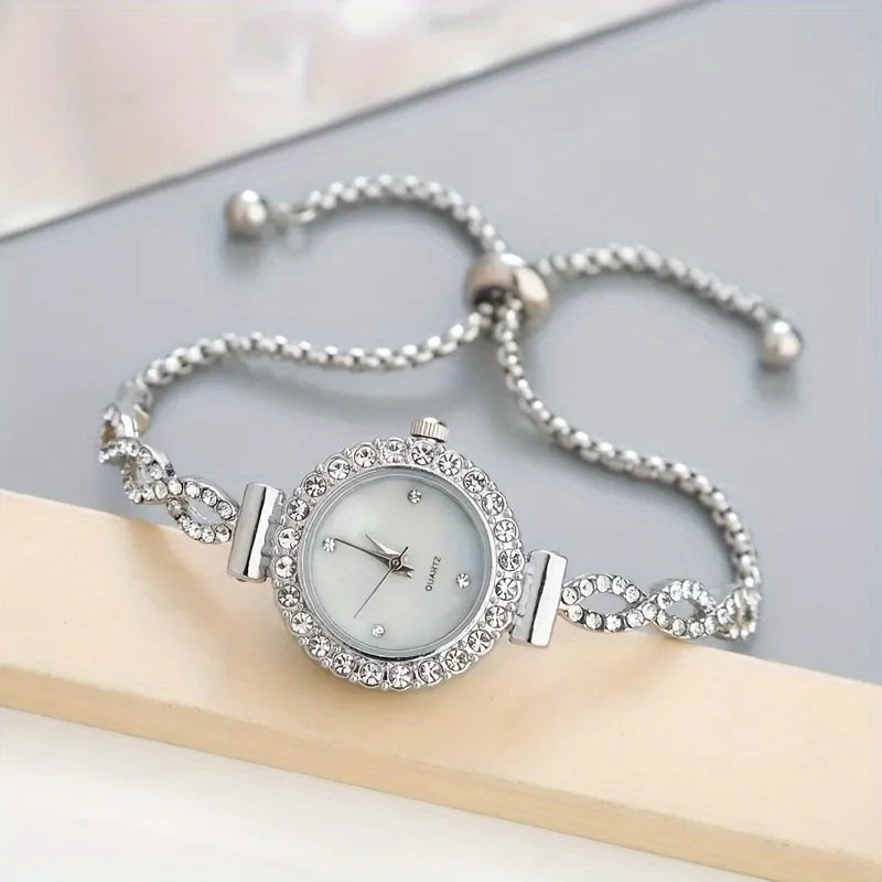 Rhinestone Quartz Watch