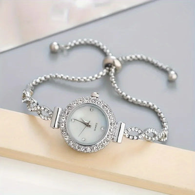 Rhinestone Quartz Watch