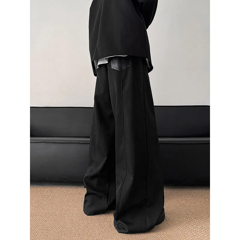 Zipper Wide Leg Pants