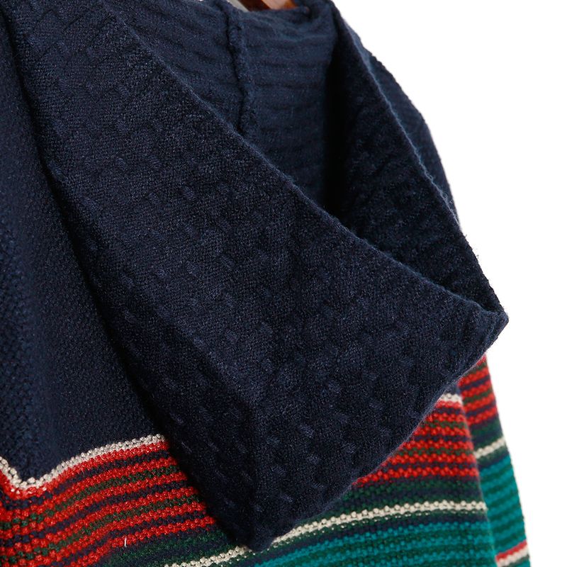 Colorful Loose Hooded Zipper Sweater