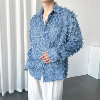 Y2K Fringe Shirt im koreanischen Stil