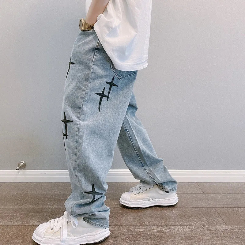 Y2K Star Straight Leg Jeans