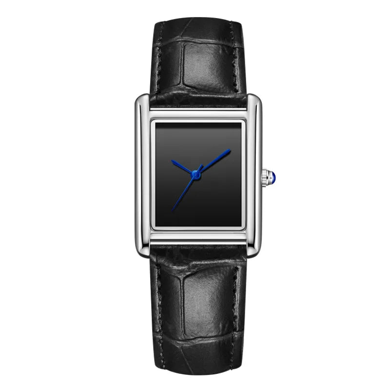 Unisex Simple Square Leather Watch