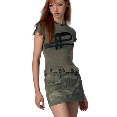 Aesthetic Grunge Ripped T-shirt