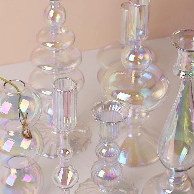 Taper Glass Candlestick Holder