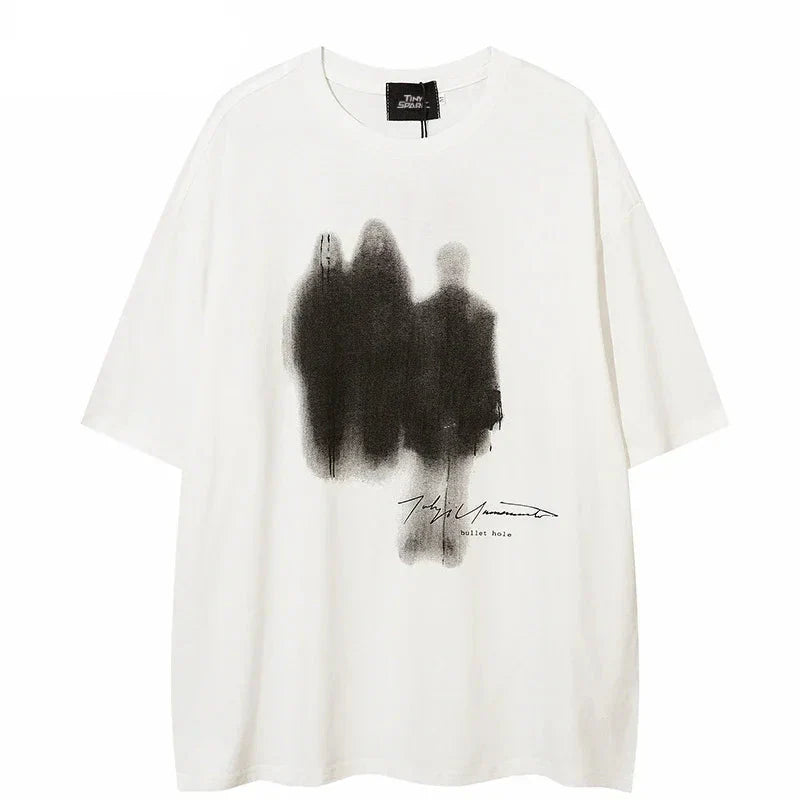 Vintage Shadow Graphic Hip Hop T-Shirt