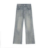 Cowboy Striped Washed Denim Pants