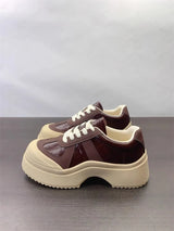 Thick Bottom Casual Leather Platform Shoes