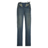 Baddie Cut Out Low Rise Jeans