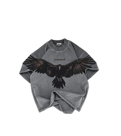 Y2K American Eagle Pattern Cotton T-Shirt