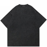 Oversized Hip Hop Suspended Robot T-Shirt