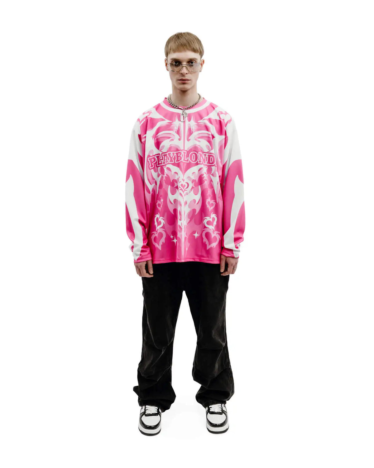 Y2K Retro Pink Motorcycle Sweatshirt