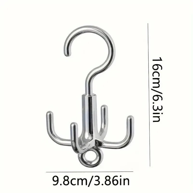 Drehbarer Kleiderhaken aus Silber