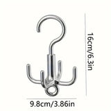 Drehbarer Kleiderhaken aus Silber