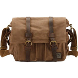 Vintage Canvas Leather Messenger Bag