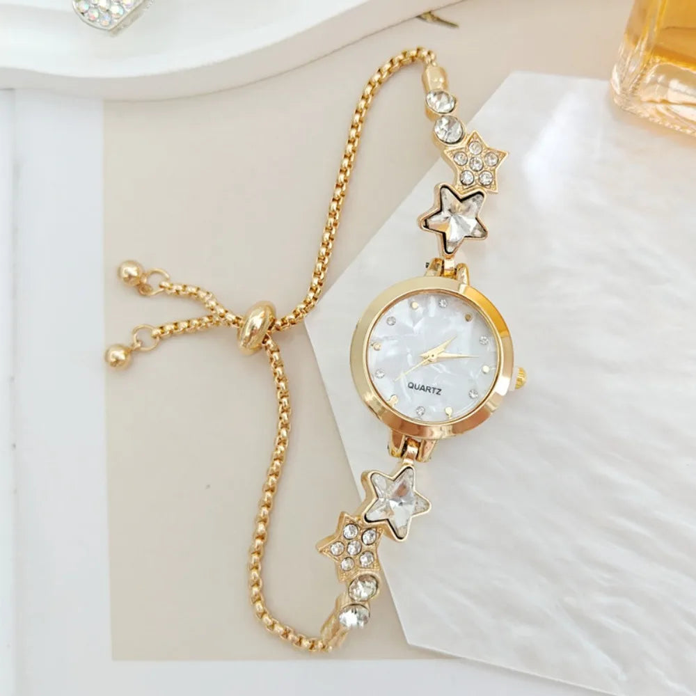 Rhinestone Elegant Adjustable Bracelet Watch
