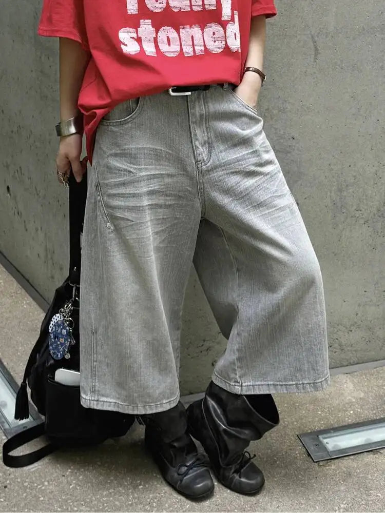 Y2K Ultra-Wide Denim Jorts