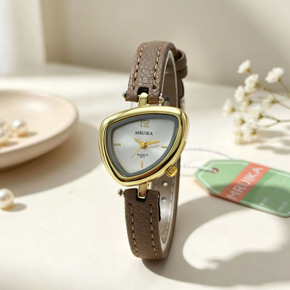 Y2K Triangle Women Leather Watch