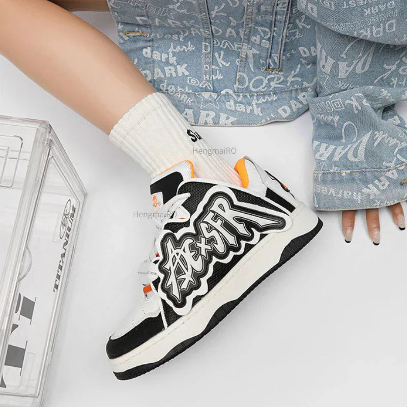 Retro Alphabet School Sneakers