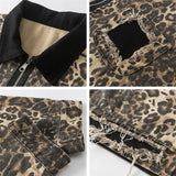 Vintage Leopard Windbreaker Jacket
