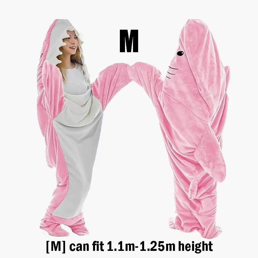 Cartoon Shark Blanket Hoodie