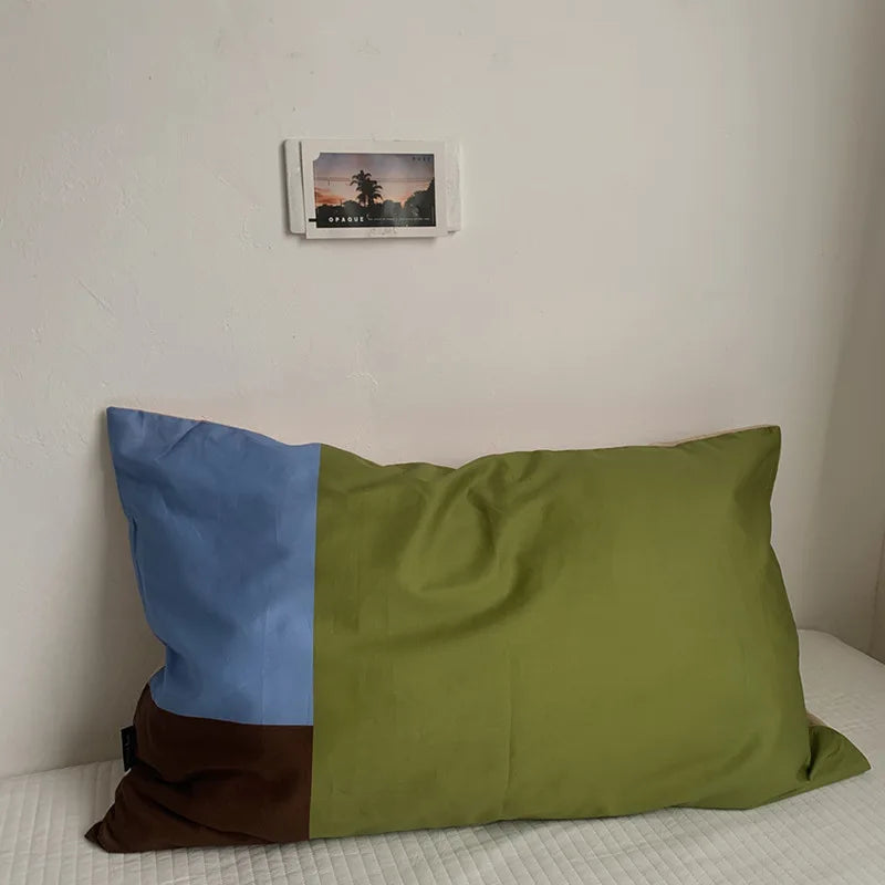 Home Decor Green Stripe Pillowcase