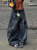 Edgy Streetwear Wide Leg Jeans