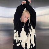 EMO Strickpullover mit abstraktem Muster