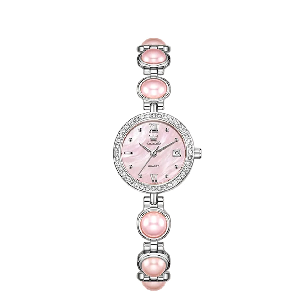 Pearl Zircon Bracelet Wristwatch