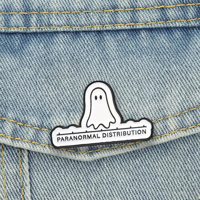 Paranormal Distribution Ghost Badge Brooch
