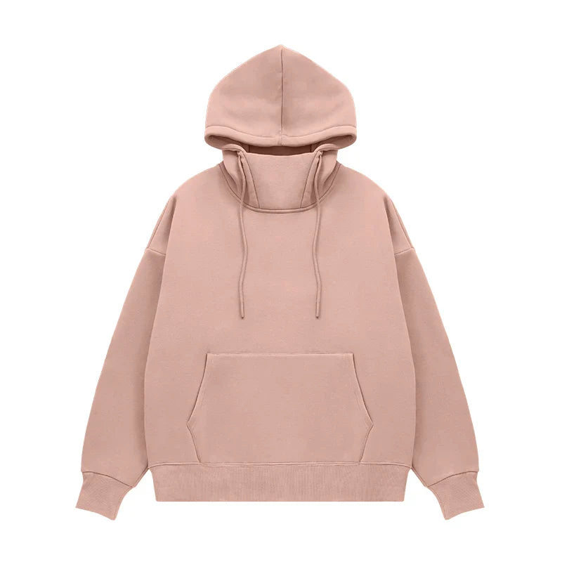 Basic Thick Fleece High Neck Hoodies
