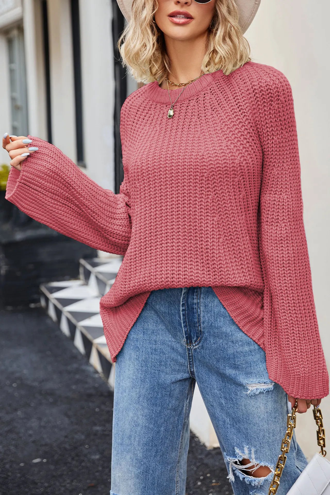 Soft Girl Cozy Oversized Knitted Sweater