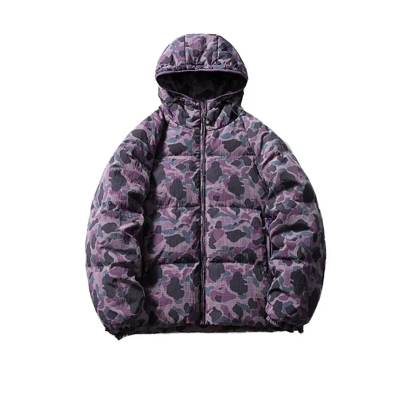 Camouflage Hooded Puffer Jacket
