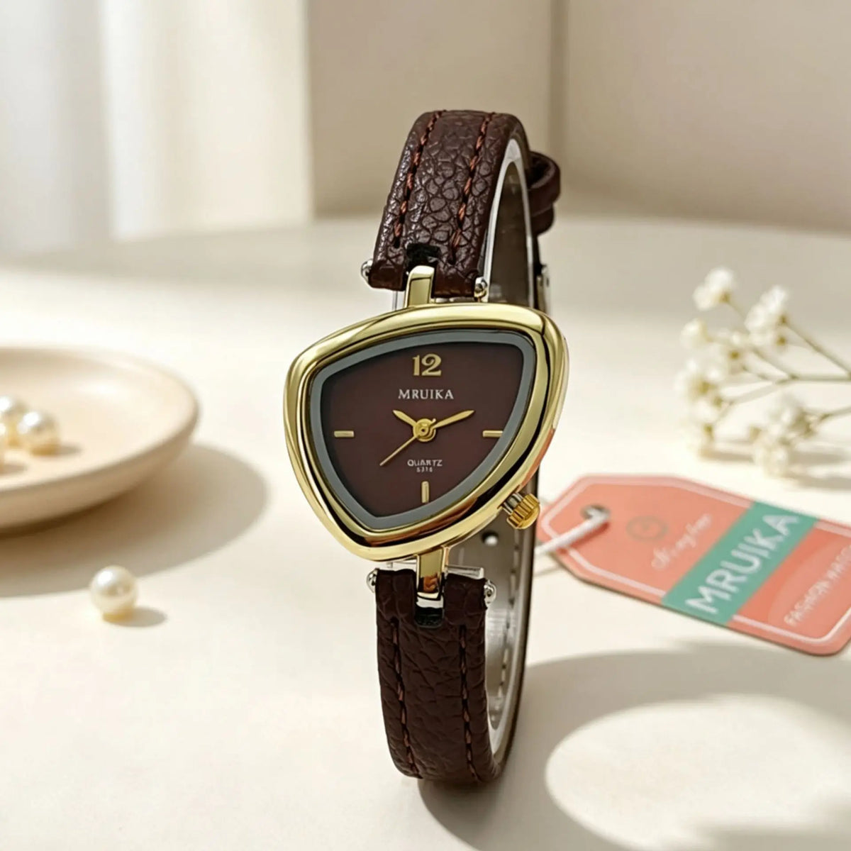 Y2K Triangle Women Leather Watch