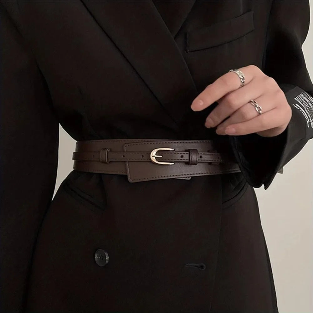 Wide Corset Detachable Coat Belt