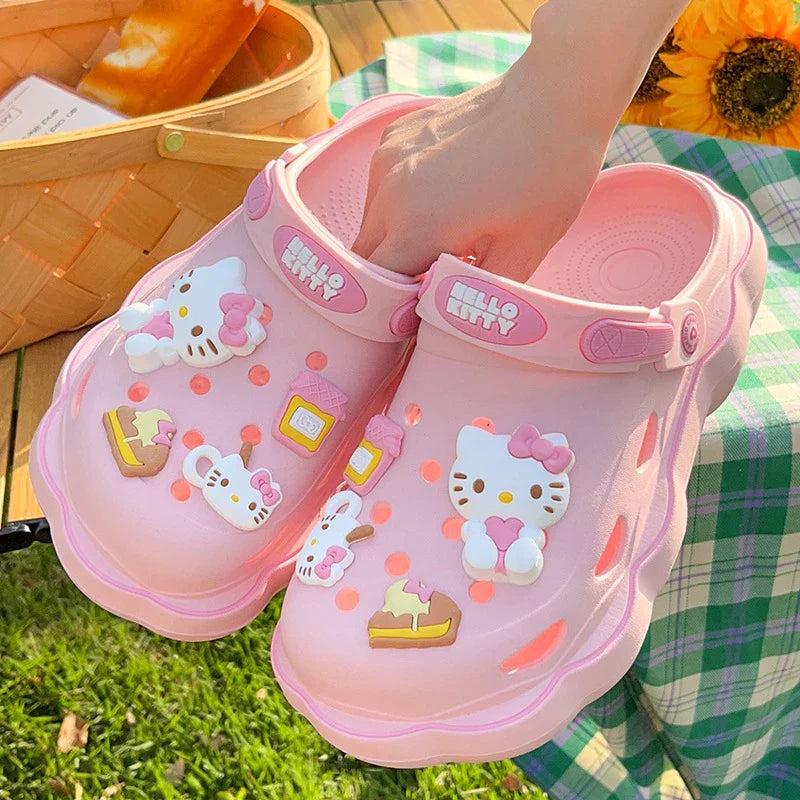 Cute Hello Kitty Soft Girl Crocs