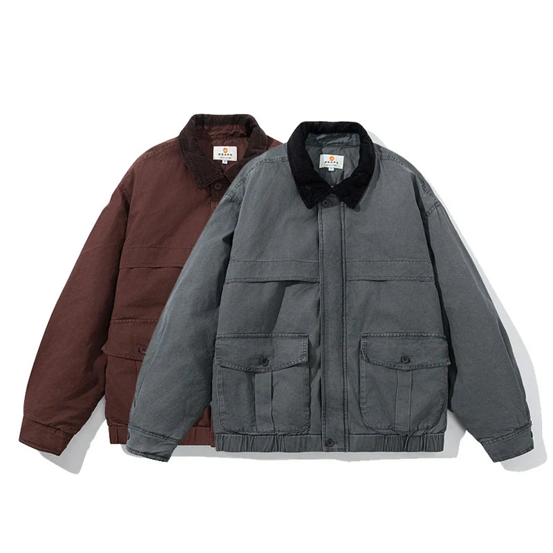 Corduroy Padded Windbreaker Jacket