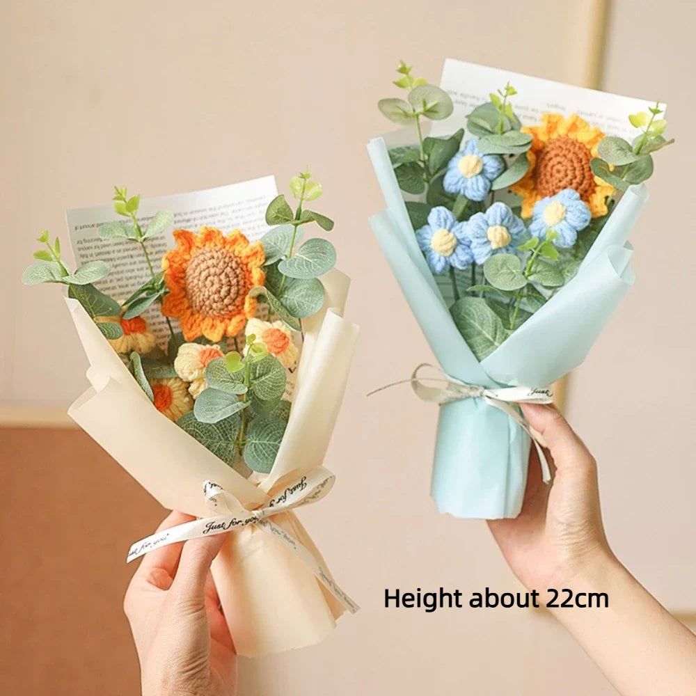 Handmade Crochet Bouquet Sunflower